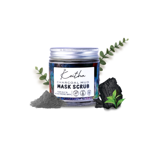 Keitha Charcoal Mud Mask and Scrub for Unisex