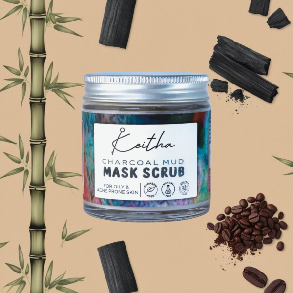 Keitha Charcoal Mud Mask and Scrub for Unisex - Image 4