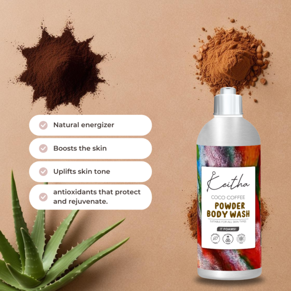 Keitha Coco Coffee Powder Body Wash for Unisex - Image 5