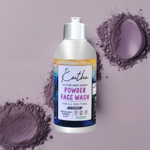 Keitha Unique Active Anti Aging Brazilian Purple Clay Powder Face Wash for Unisex - Image 4